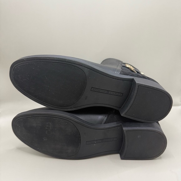 Tommy Hilfiger Women’s Black Leather Side Zip Quilted Ankle Booties Boots 8.5 M - Picture 6 of 9